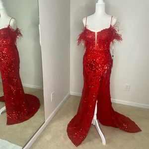 SHERRI HILL 54839 DRESS RED